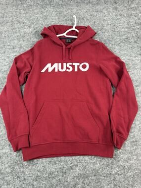 Musto Hoodie Mens Small Red Sailing Outdoor Shirt Pullover Performance N106